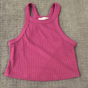 Truly Madly Deeply Magenta Ribbed Tank Top